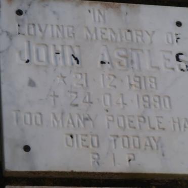 ASTLES John 1919-1990