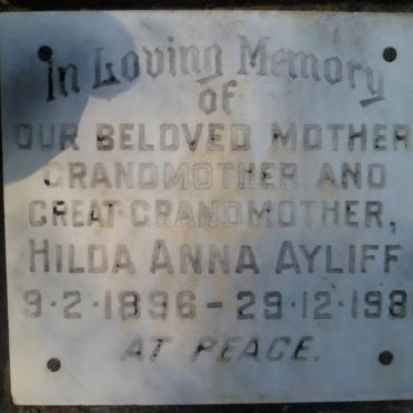 AYLIFF Hilda Anna 1896-1981