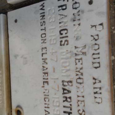 BARTHUS Francis 1947-1990