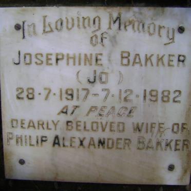 BAKKER Josephine 1917-1982