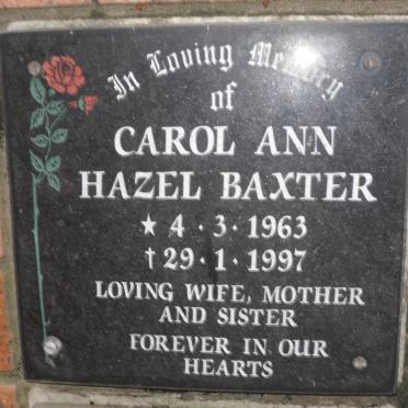BAXTER Carol Ann Hazel 1963-1997