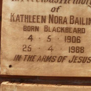 BAILING Kathleen Nora nee BLACKBEARD 1906-1988