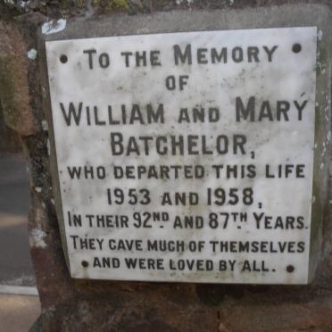 BATCHELOR William -1953 &amp; Mary -1958