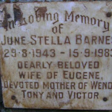 BARNES June Stella 1943-1983