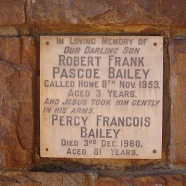 BAILEY Percy Francois 1879-1960 :: BAILEY Robert Frank Pascoe 1950-1953