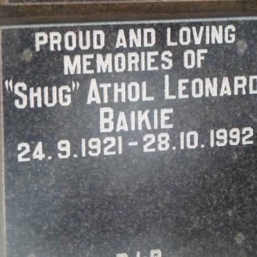 BAIKIE Athol Leonard 1921-1992
