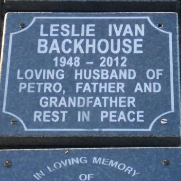 BACKHOUSE Leslie Ivan 1948-2012