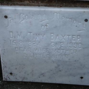 BAXTER D.M. 1924-1990