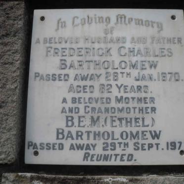 BARTHOLOMEW Frederick Charles -1970 &amp; B.E.M. -1977