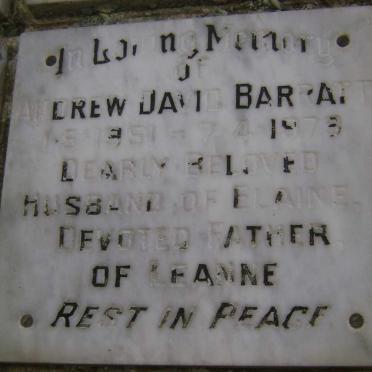 BARRATT Andrew David 1951-1979