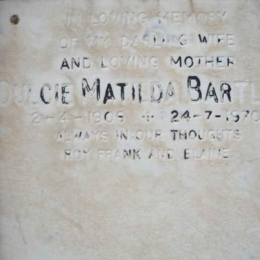 BARTLETT Dulcie Matilda 1906-1970