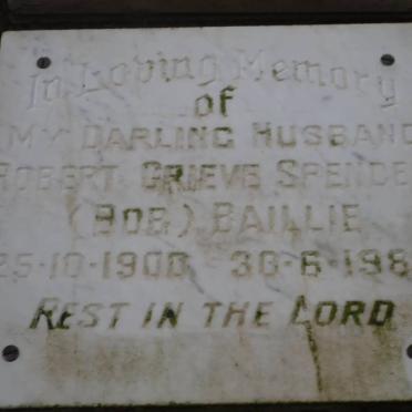 BAILLIE Robert Grieve Spencer 1900-1984