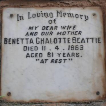 BEATTIE Benetta Chalotte -1963