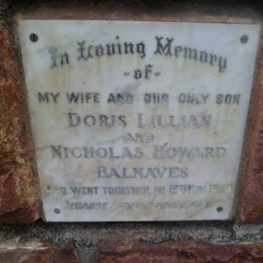 BELNAVES Doris Lillian -1959 :: BALNAVES Nicholas Howard -1959