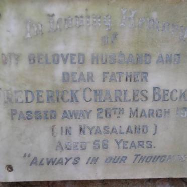 BECKETT Frederick Charles -1959