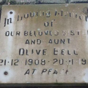 BELL Olive 1908-1982