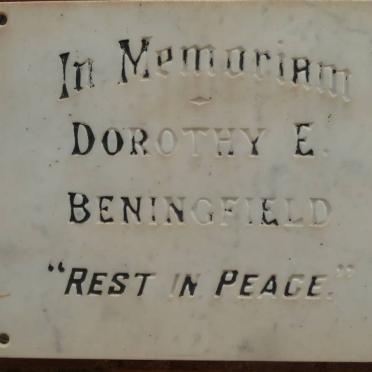 BENINGFIELD Dorothy E.