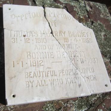 BENNETT Thomas Murray 1910-1956 &amp; Bonnie 1912-1987