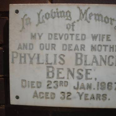 BENSE Phyllis Blanche -1967