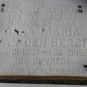 BERGH Anna Maria, van den 1907-1990
