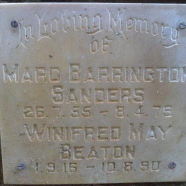 BEATON Winifred May 1916-1990 :: SANDERS Marc Barrington 1955-1979