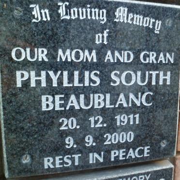 BEAUBLANC Phyllis South 1911-2000