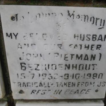 BEZUIDENHOUT John 1952-1980