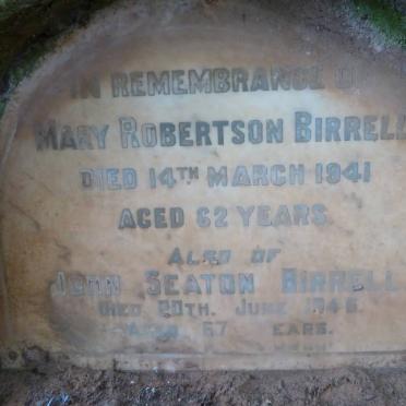 BIRRELL John Seaton -1946 &amp; Mary Robertson -1941