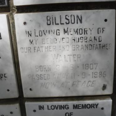 BILLSON Walter 1907-1985