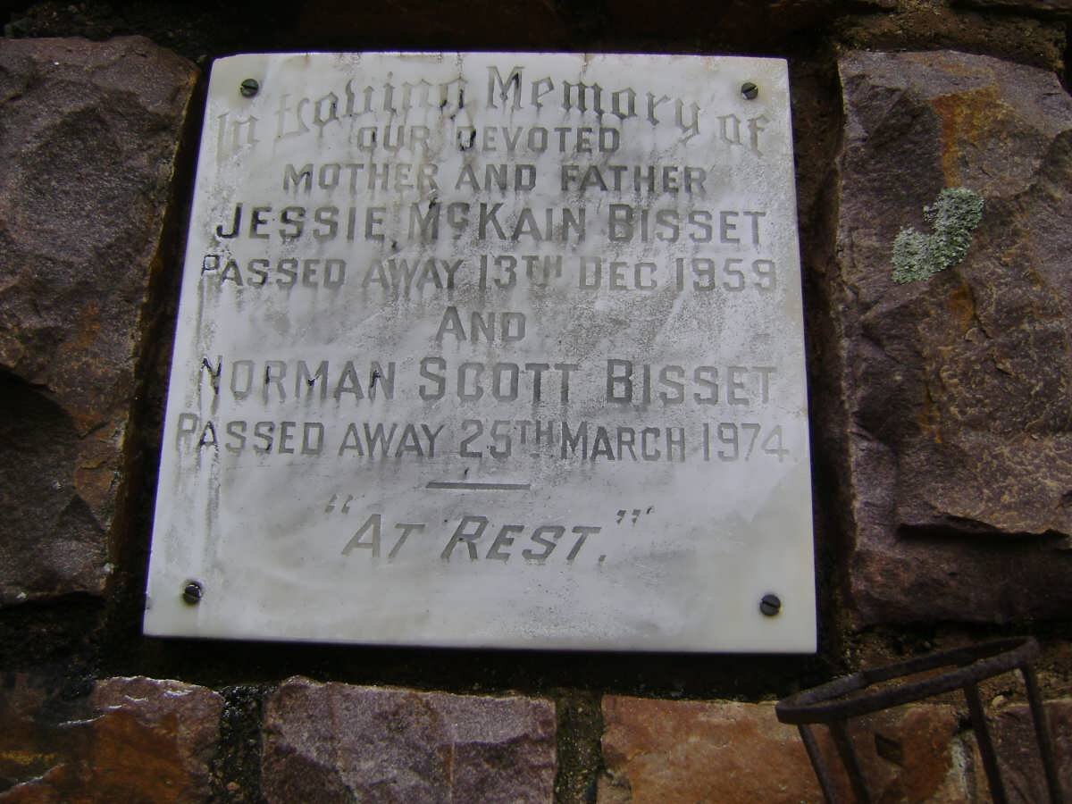 BISSET Norman Scott -1974 &amp; Jessie McKain -1959