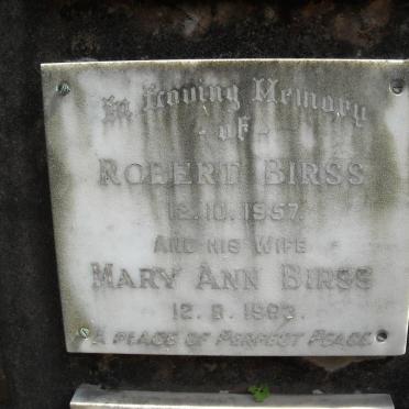 BIRSS Robert -1957 &amp; Mary Ann -1983