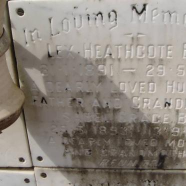 BIRD Lex Heathcote 1891-1972 &amp; Isabel Grace 1893-1977