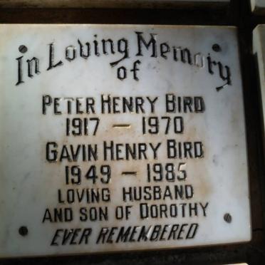 BIRD Peter Henry 1917-1970 :: BIRD Gavin Henry 1949-1985