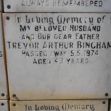 BINGHAM Trevor Arthur -1974