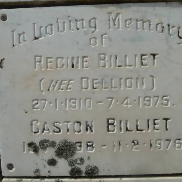 BILLIET Caston 1898-1976 &amp; Regine DELLION 1910-1975