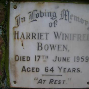BOWEN Harriet Winifred -1959