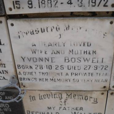 BOSWELL Yvonne 1925-1972