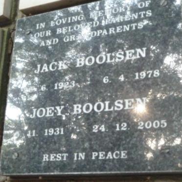 BOOLSEN Jack 1923-1978 &amp; Joey 1931-2005