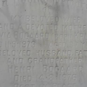 BOGAARD Henri -1976 &amp; Sylvia KRUGER -1973