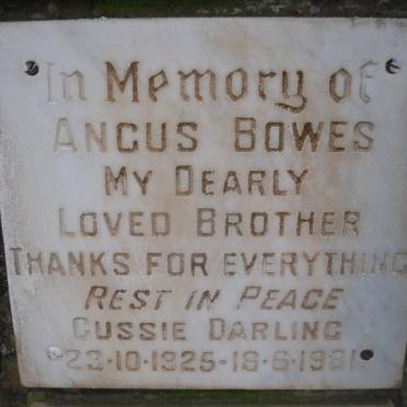 BOWES Angus 1925-1981
