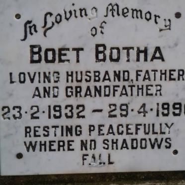 BOTHA Boet 1932-1990