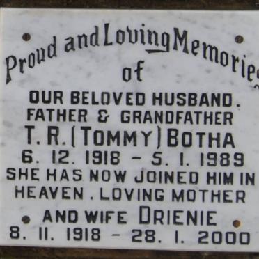 BOTHA T.R. 1918-1989 &amp; Drienie 1918-2000