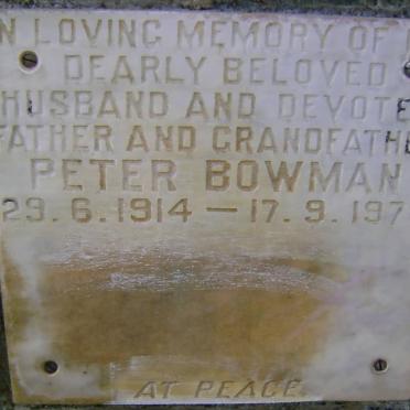 BOWMAN Peter 1914-1978