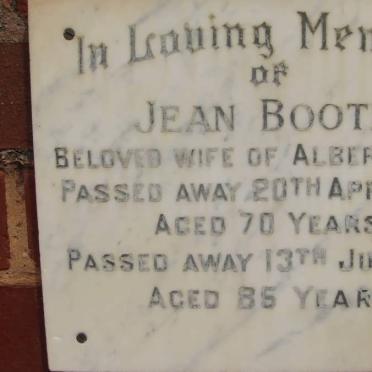 BOOTH Albert -1971 &amp; Jean -1970