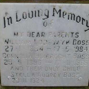 BOSS William Lodewyk 1894-1984 &amp; Cornelia Huibrecht 1896-1965 :: BOSS Stella Audrey 1924-1993