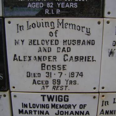 BOSSE Alexander Gabriel -1974