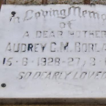 BORLASE Audrey C.M. 1928-1987