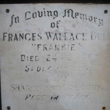 BULL Frances Wallace -1967 :: ? Sharon :: ? Gregory