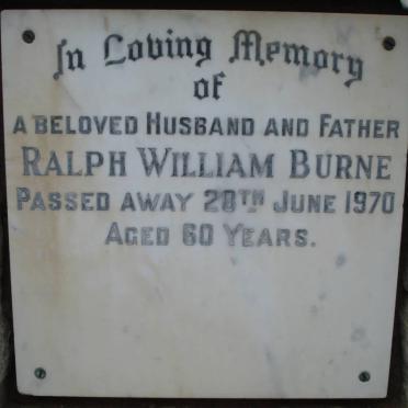 BURNE Ralph William -1970