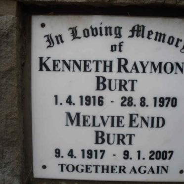 BURT Kenneth Raymond 1916-1970 &amp; Melvie Enid 1917-2007